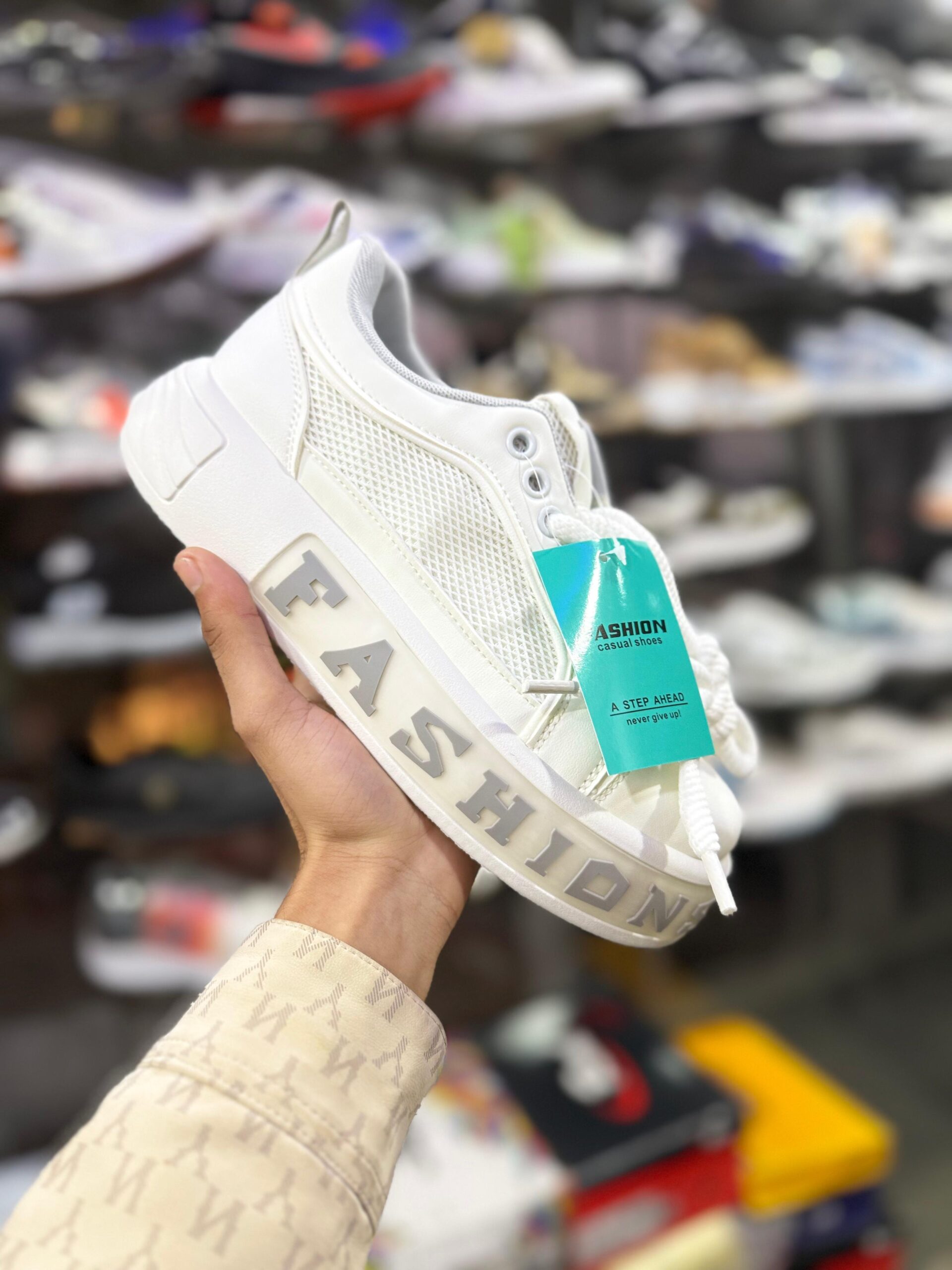 Men’s White & Blue Hybrid Basketball Sneakers (Jordan Inspired)