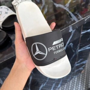 AMG Petronas Style Slide Slippers White & Black