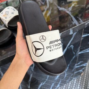Men’s Black & White AMG Style Comfort Slides